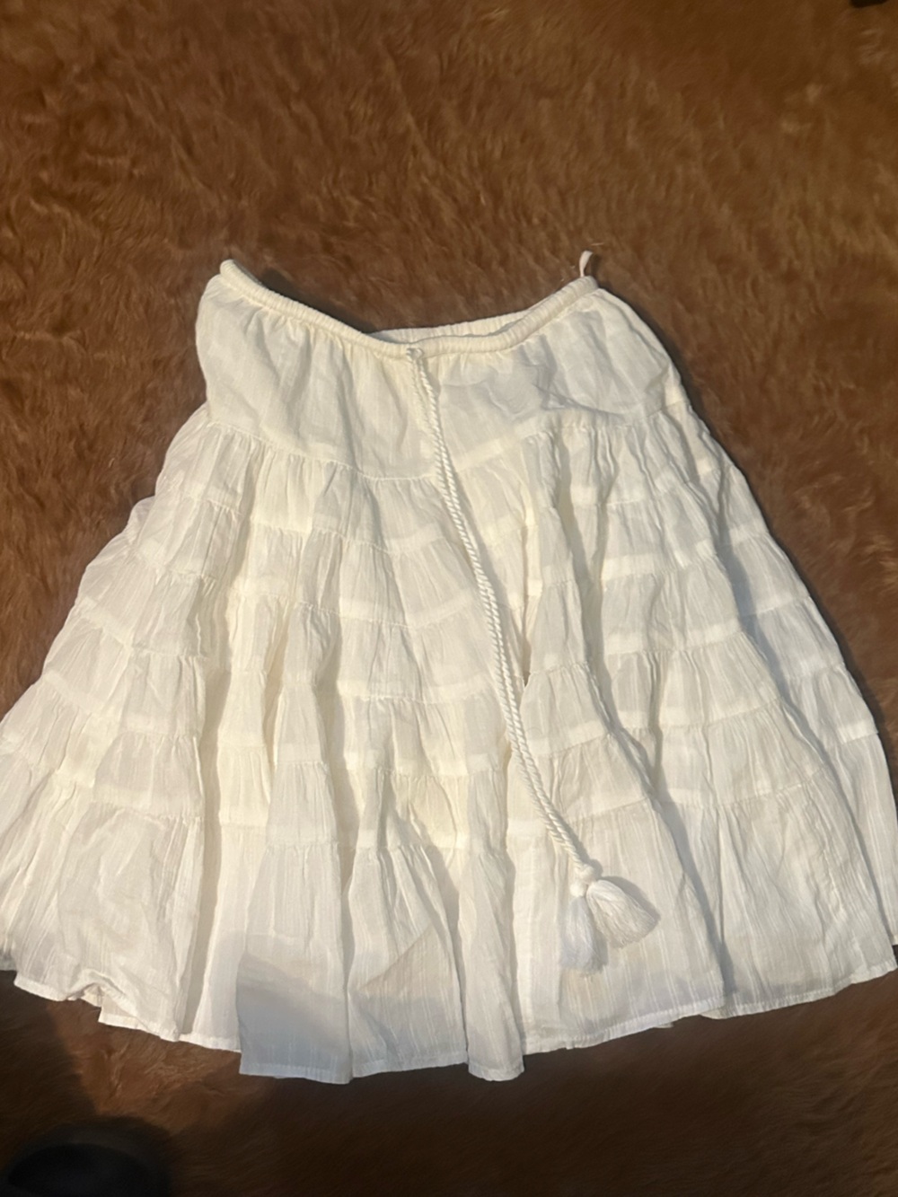 Free People White skirt with Tassel Tie